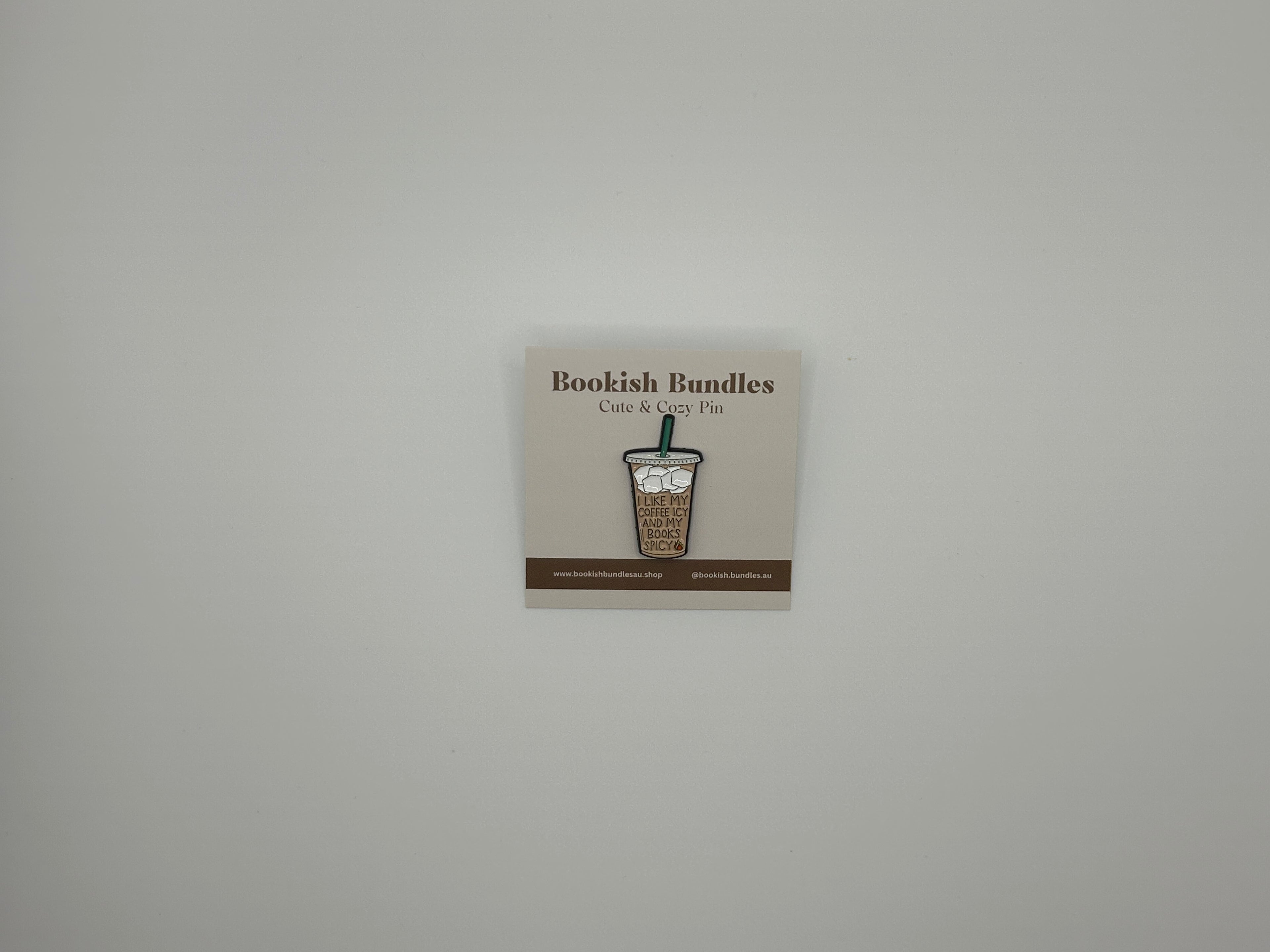 I Like My Coffee Icey And My Books Spicy Pin